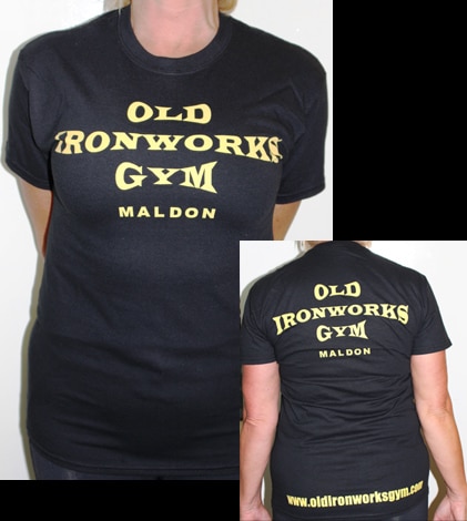 Old Ironworks Gym Black Gildan Tshirts